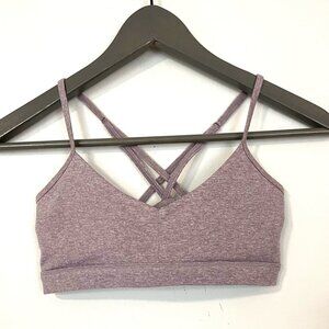 We Over Me Bliss Stretch-Jersey Sports Bra - Heathered Purple - size XS